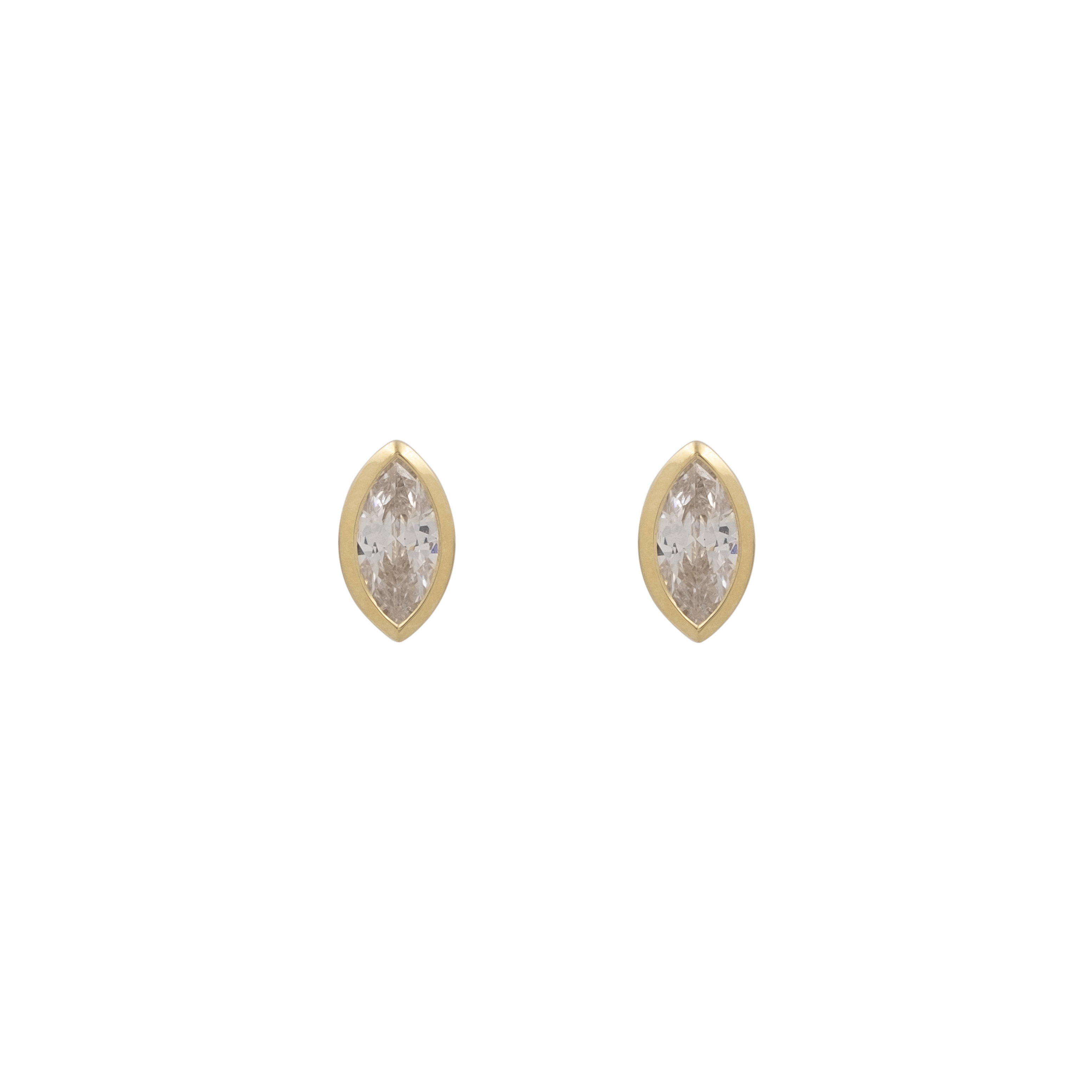 MARQUISE BEZEL STUDS – Lisa Gozlan