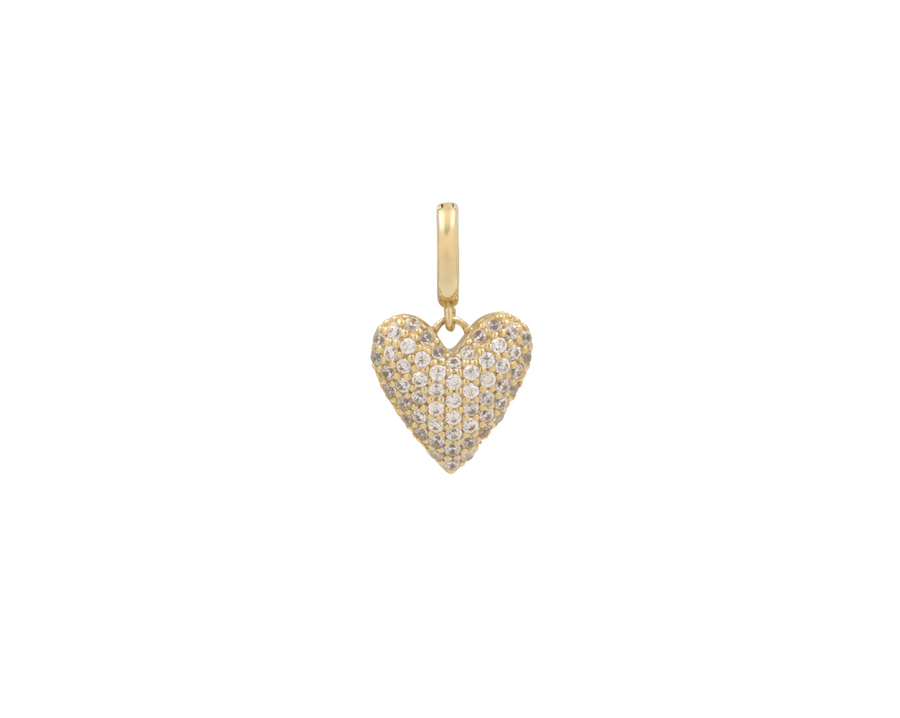 THE PAVÉ PUFFED HEART CHARM