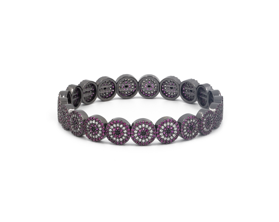 THE ETERNAL MAGENTA EVIL EYE BRACELET