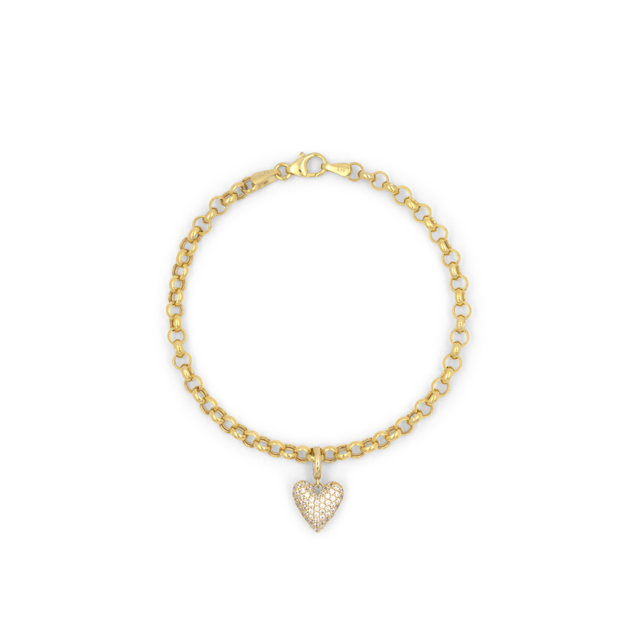 THE PAVÉ PUFFED HEART CHARM