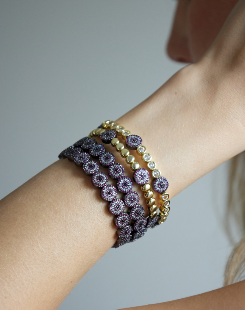 THE ETERNAL MAGENTA EVIL EYE BRACELET