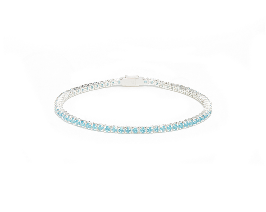 THE CLASSIC 2MM TENNIS BRACELET COLOURED CZ