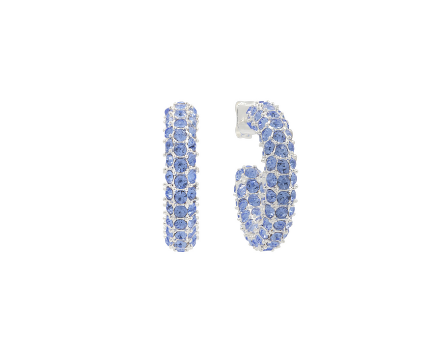 E038 'BOLD CRYSTAL HOOPS COLOURED CZ'